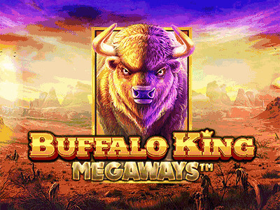 A majestic and commanding image of the game 'Buffalo King', showcasing the towering presence of the American bison as the sovereign of the game's realm.